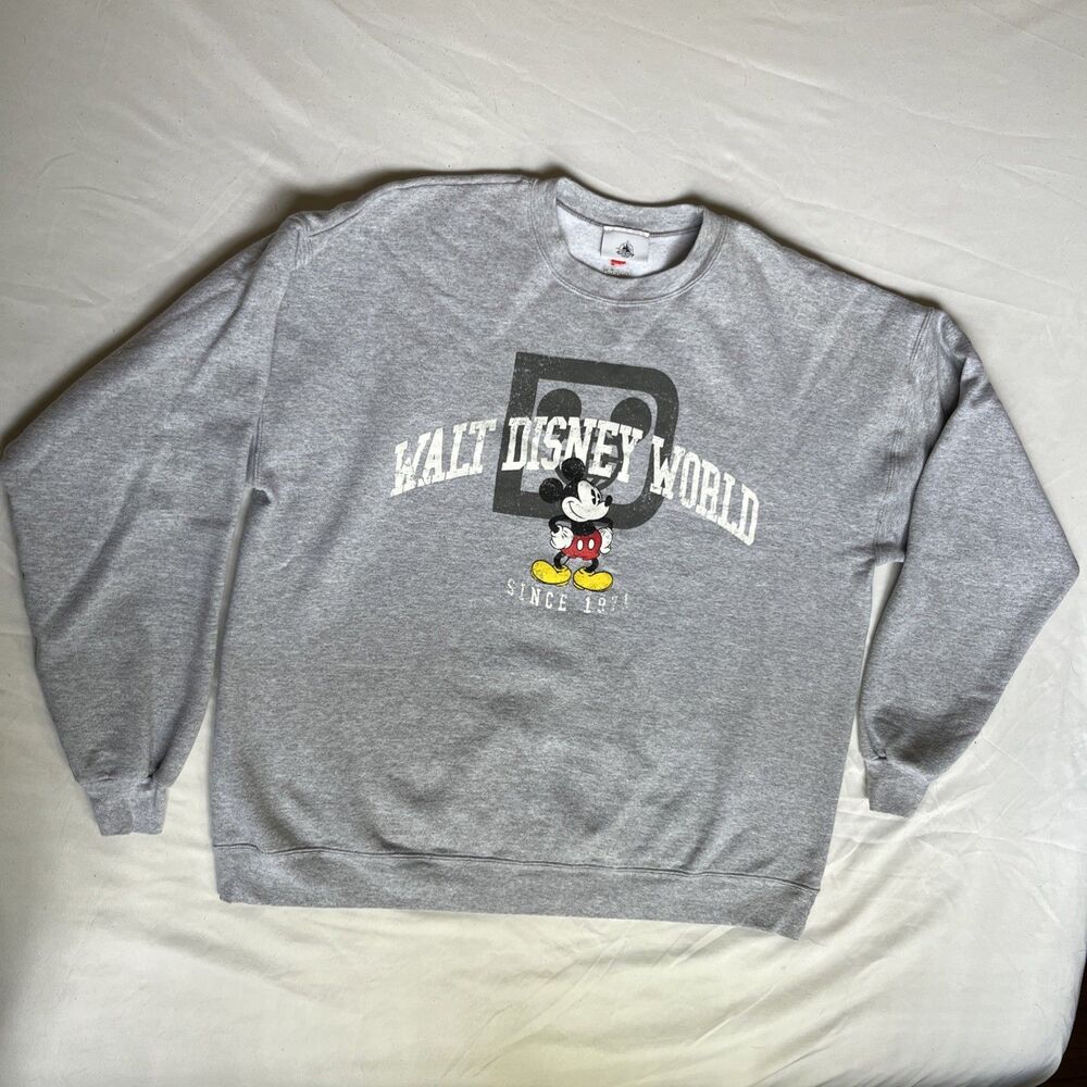 Walt Disney World Mickey Mouse Sweatshirt Size 2XL Hanes Ecosmart Crew Neck
